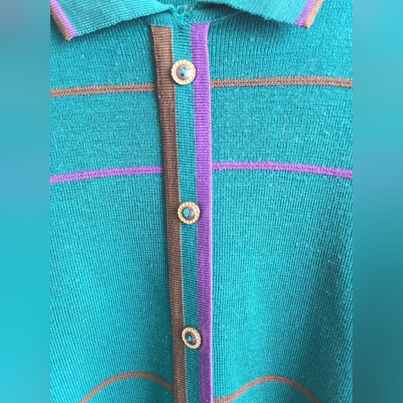 Vintage Green Top Size M - Picture 2 of 5